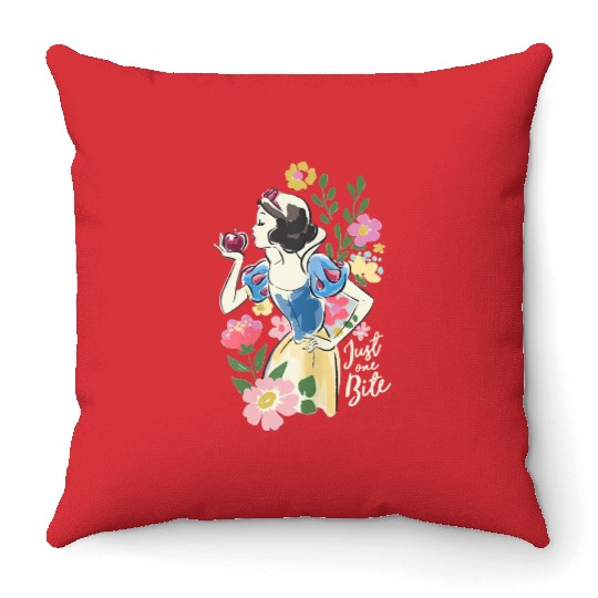 Retro Disney Snow White And The Seven Dwarfs Floral Throw Pillows,