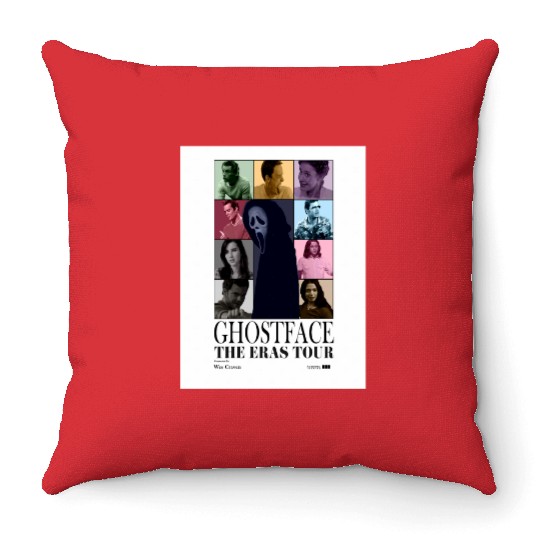 Scream Eras Tour Ghostfaces Version Throw Pillows
