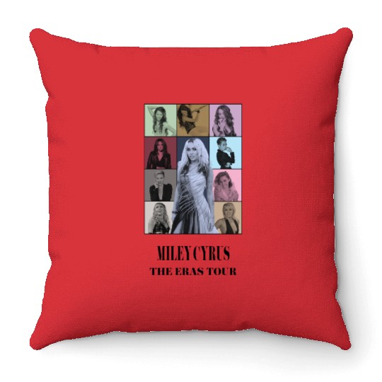 Miley Cyrus Eras Tour Throw Pillows