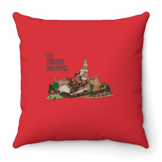 Disneyland Paris Big Thunder Mountain Throw Pillows
