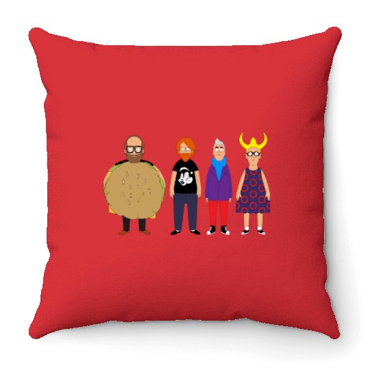 Bobs Burgers Phish by Custeez Throw Pillows