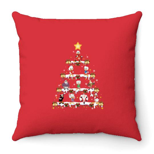 Disney DuckTales Christmas Tree and Lights Throw Pillows