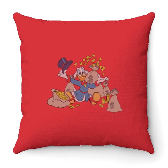 Disney Ducktales Scrooge McDuck Coins Throw Pillows