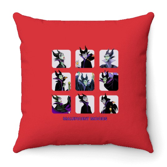 Disney Maleficent Moods Funny Horror Throw Pillows