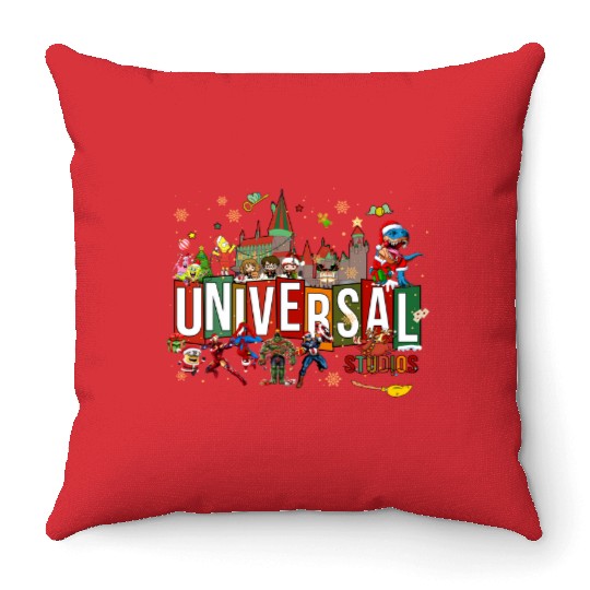Universal Studios Christmas Throw Pillows, Disneyland Christmas