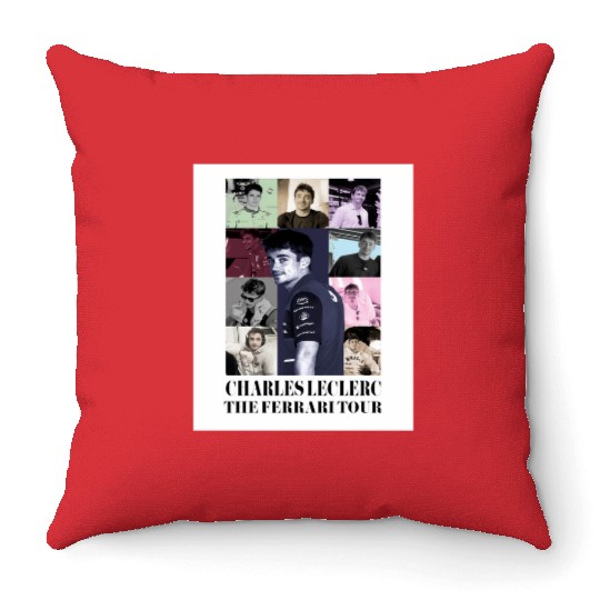 Charles leclerc eras tour Throw Pillows