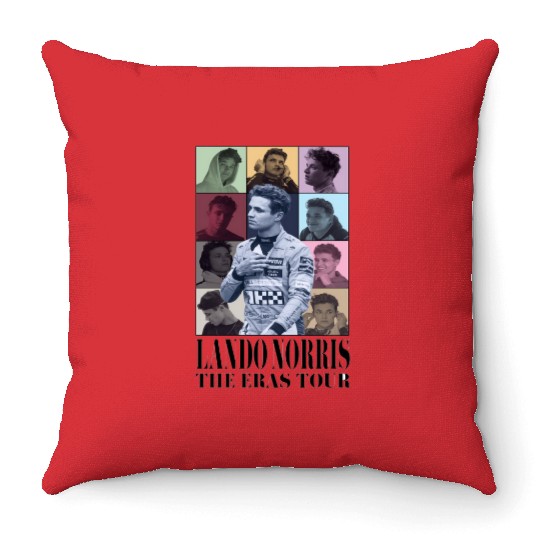 The Lando Norris Eras Tour Throw Pillows