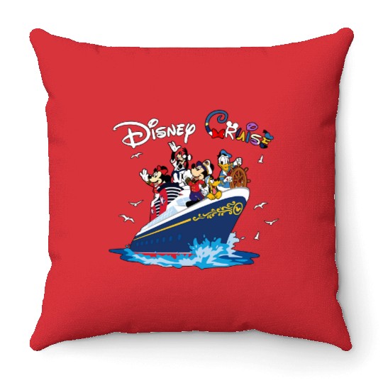 Disney Cruise Vacation Throw Pillows, Disney Cruise Throw Pillows, Disney Trip Throw Pillows