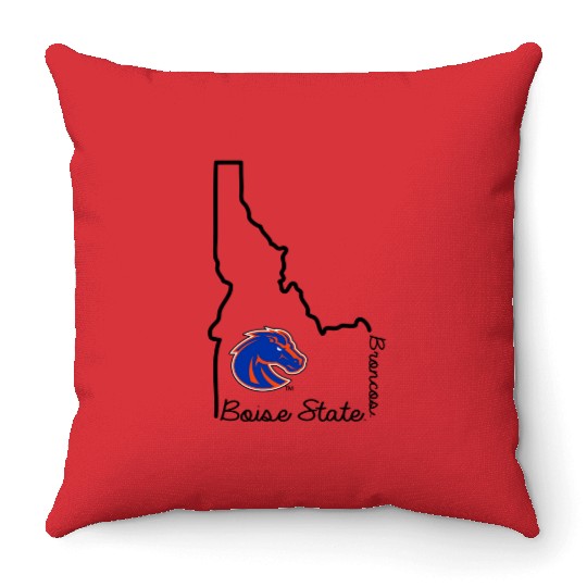Boise State Broncos Idaho Offilly Throw Pillows