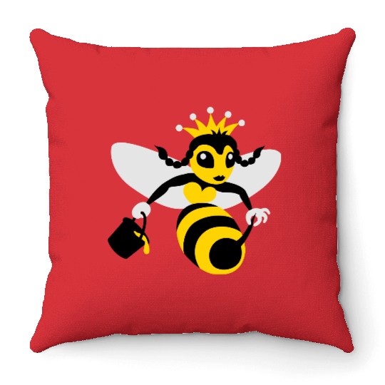 Queen Bee Throw Pillows