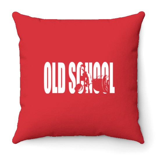 Old School (Deadlift) Throw Pillows