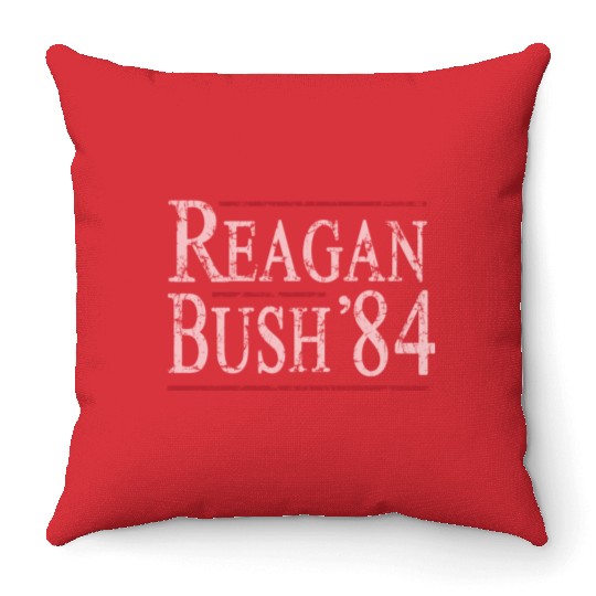 Reagan Bush 84 Throw Pillows