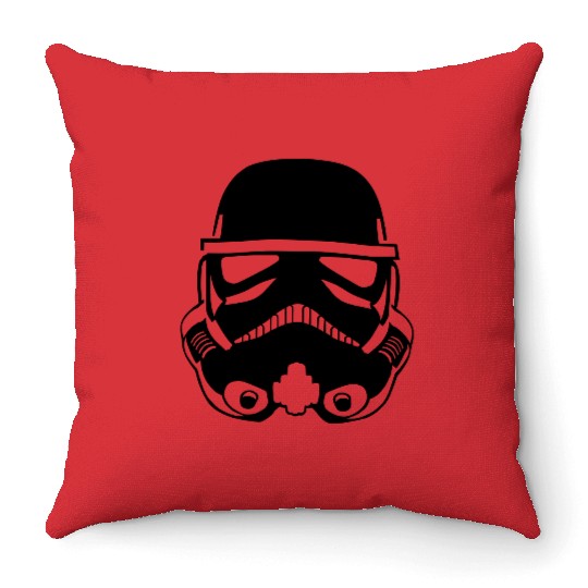 Stormtrooper Helmet Design Throw Pillows