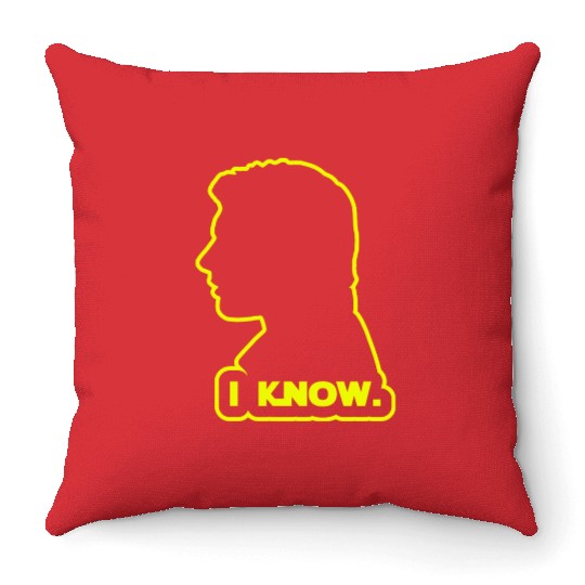 Han Solo - I Know. Design Throw Pillows
