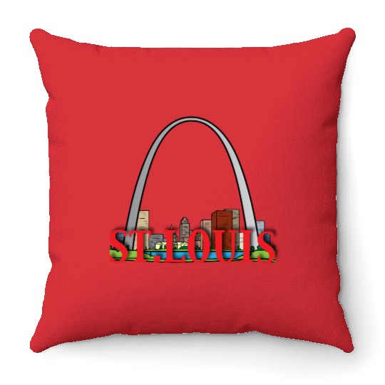 st louis Throw Pillows