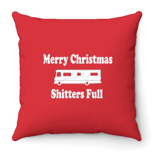 Christmas Vacation - Merry Christmas Shitters Full Throw Pillows