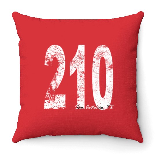 Vintage San Antonio Area Code 210 Throw Pillows