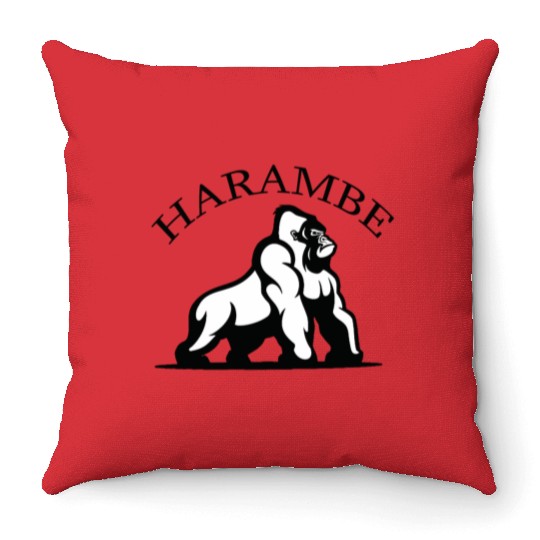 RIP Harambe Throw Pillows