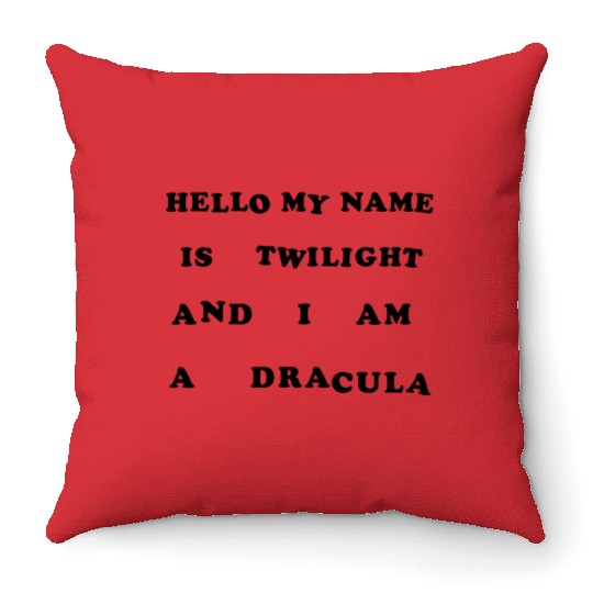Hello My Name Is Twilight Throw Pillows