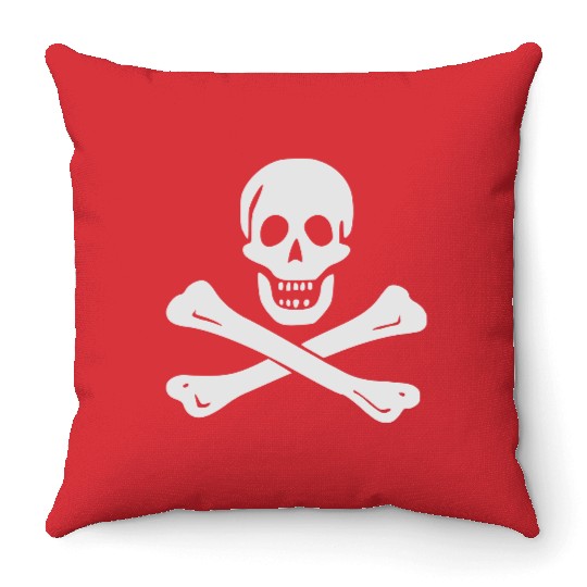 Skull and Crossbones Throw Pillows