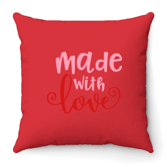 Made With Love Baby Infant Valentine Throw Pillows