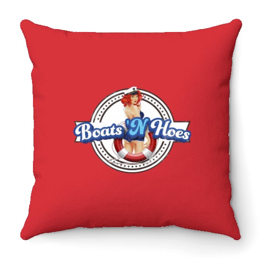 BOATS 'N HOES STEP BROTHERS SEXY LOGO Throw Pillows