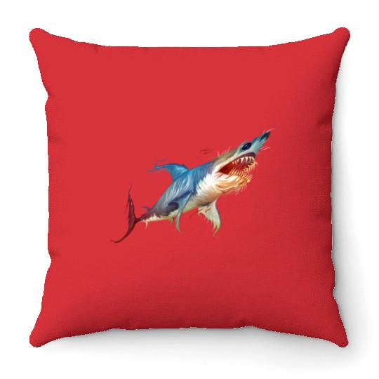 Colorful Shark Throw Pillows