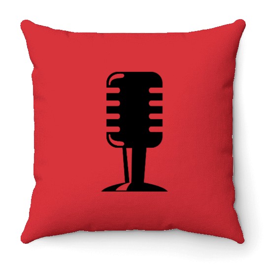 microphone micro music DJ Throw Pillows