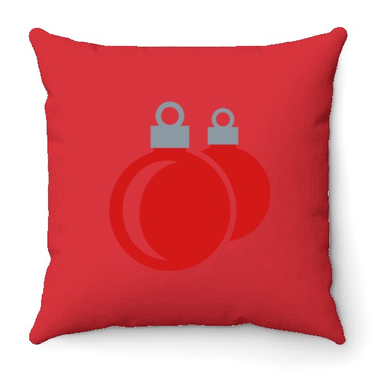 Christmas balls - xmas Throw Pillows