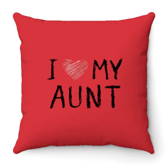 I Love My Aunt Throw Pillows