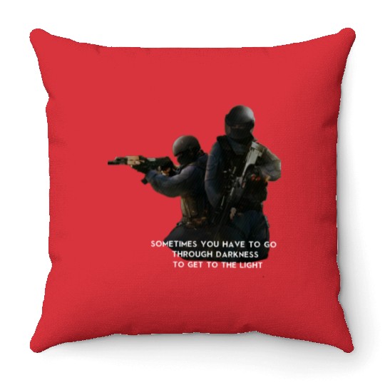 military design Throw Pillows