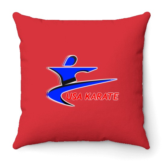 Team USA Karate Throw Pillows