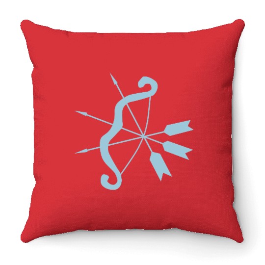 cupid bow Throw Pillows
