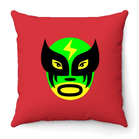Sport vectorstock 1978393 Wrestling Maske 004 Throw Pillows