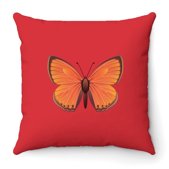 Scarce copper Throw Pillows