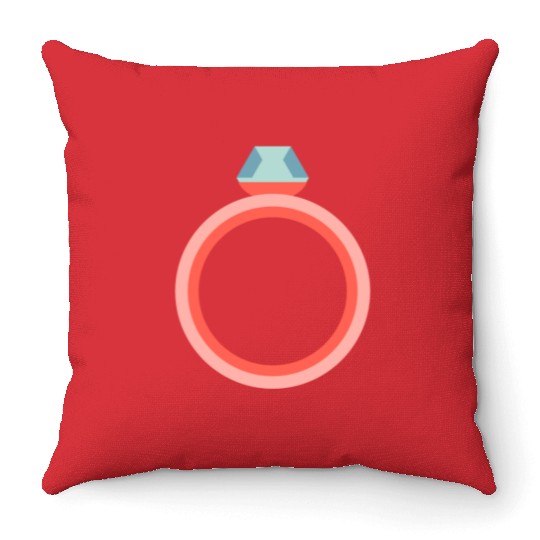 Engagement Ring Throw Pillows
