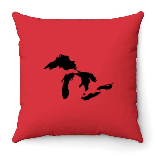 Great Lakes Detailed Throw Pillows