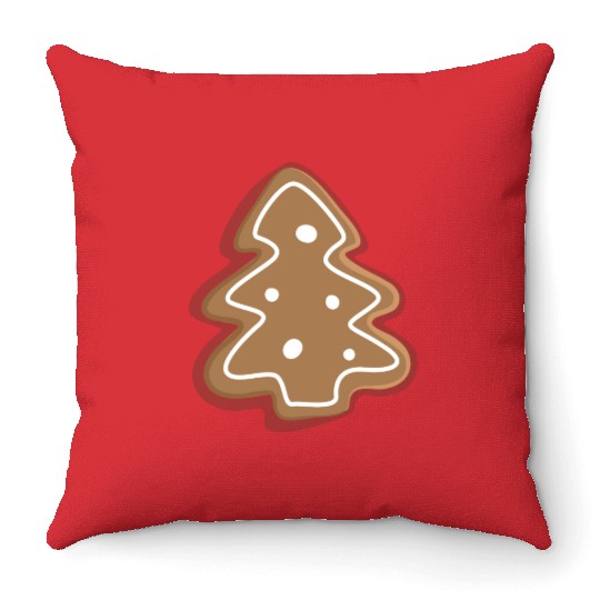 Gingerbread cookie Throw Pillows