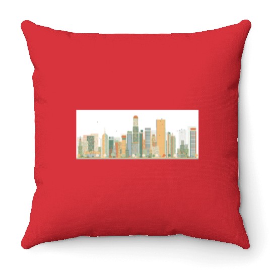 Hong kong Throw Pillows