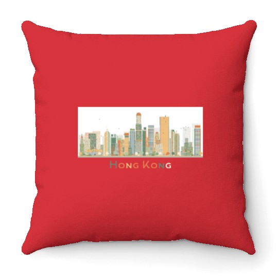 hongkong Throw Pillows