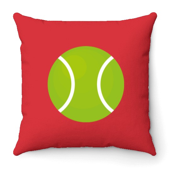 tennis ball Throw Pillows