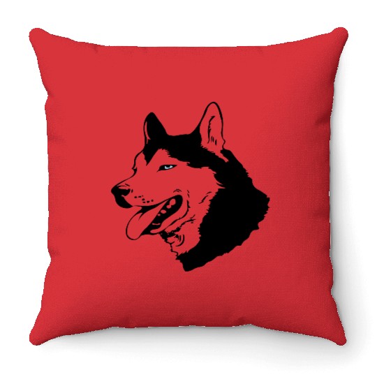 husky Throw Pillows