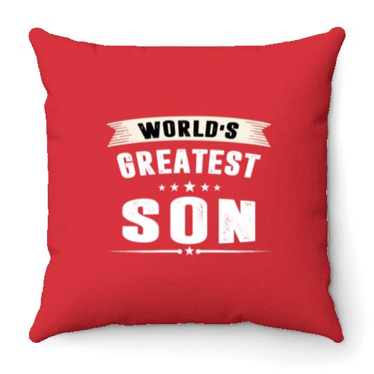 World's Greatest SON Best Son Ever Throw Pillows