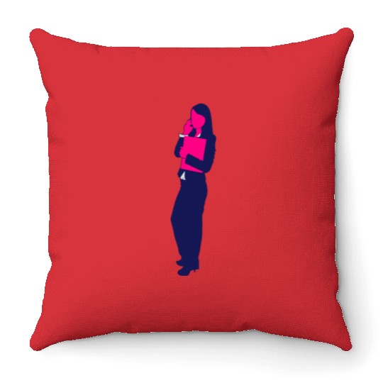 Business Woman Throw Pillows