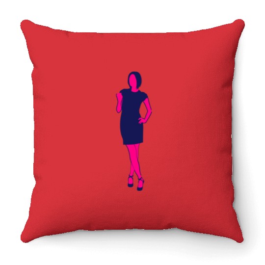 Business Woman Throw Pillows