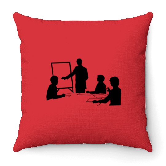 vectorstock 5845410 Business People Office 1 Throw Pillows