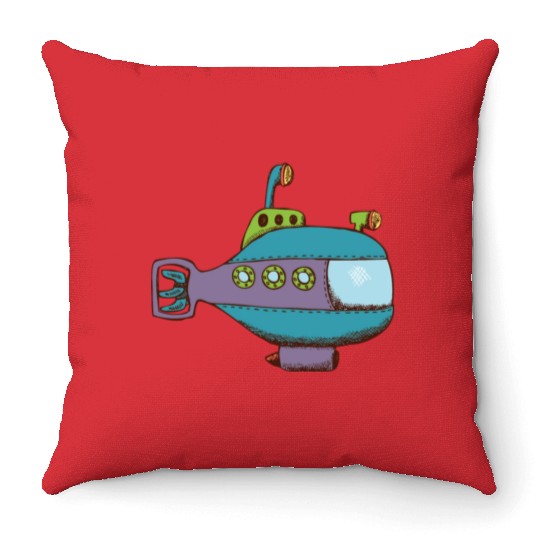 submarine Throw Pillows