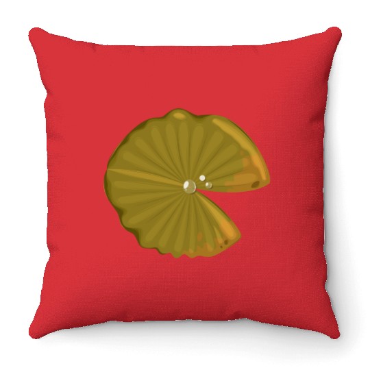 Lotus leaf Throw Pillows