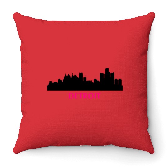 Detroit, Michigan Throw Pillows