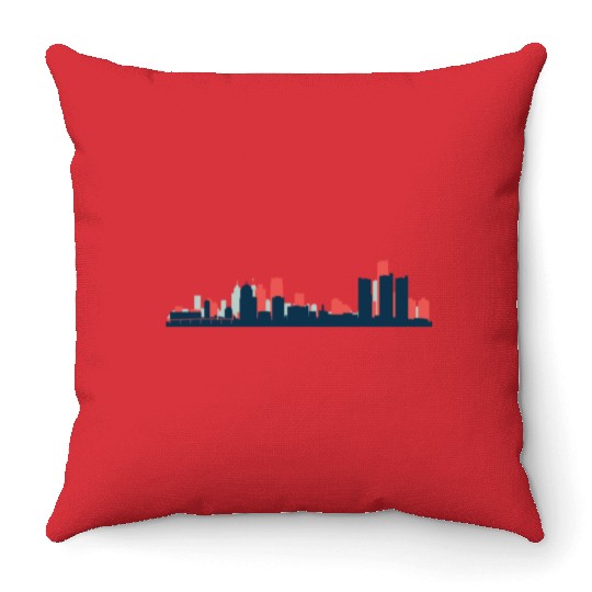 Detroit, Michigan Throw Pillows